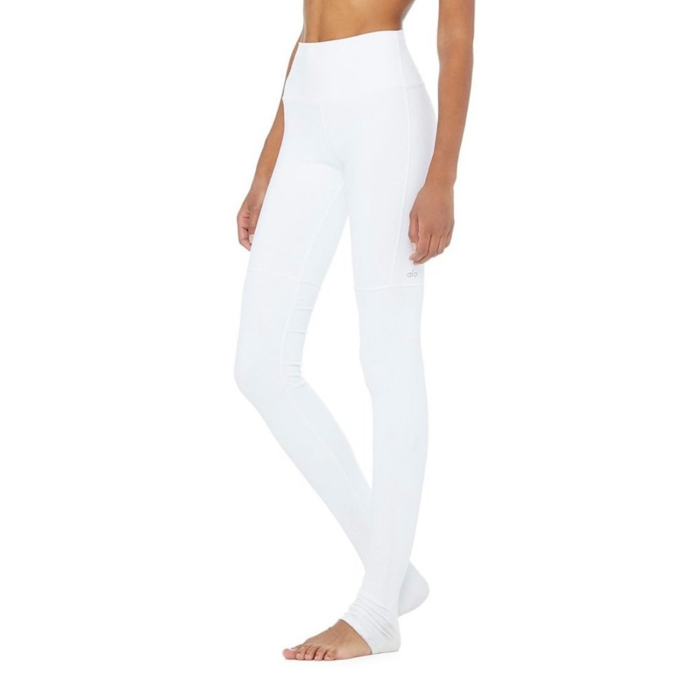 Alo Yoga High Waist Goddess Legging (White, M)
